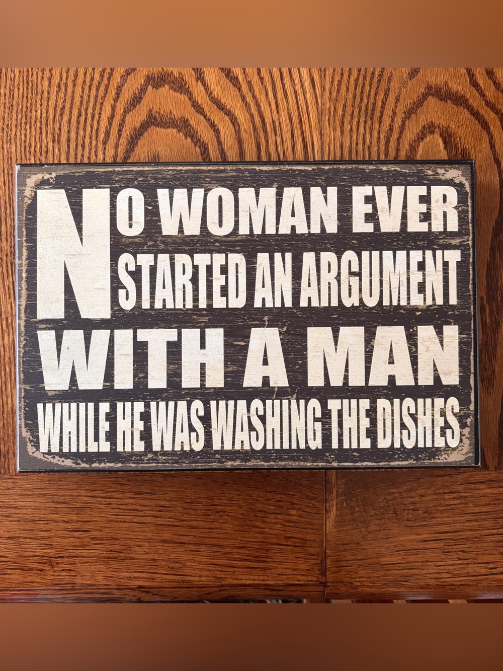Rustic Black and White Funny Kitchen Sign